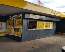 New Cobble shop just after it opened (before windows and side face change) - March 2018